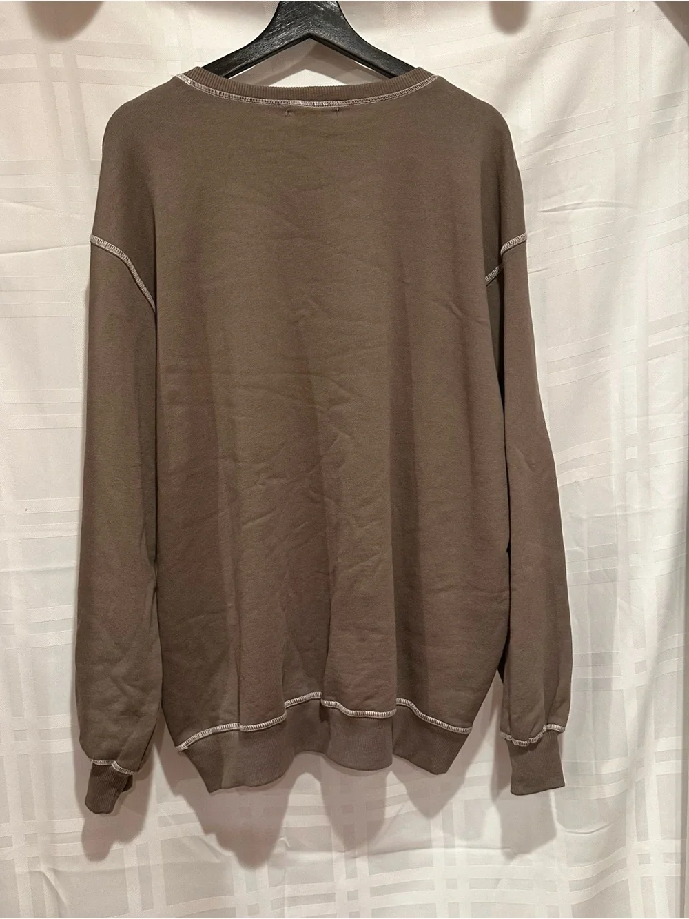 True Religion Crewneck Sweatshirt in Brown with White Logo